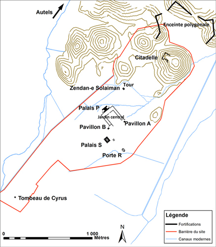 Plan du site de Pasargades